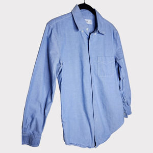 Tna Blue Oxford Button Down Shirt Long Sleeve Chest Pocket Men's XS Extra Small